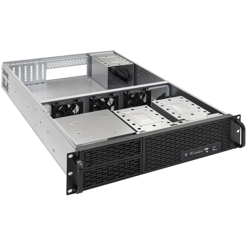 Серверный корпус ExeGate Pro 2U660-HS08 RM 19", высота 2U, глубина 660, БП 2U-500ADS, 8xHotSwap, US