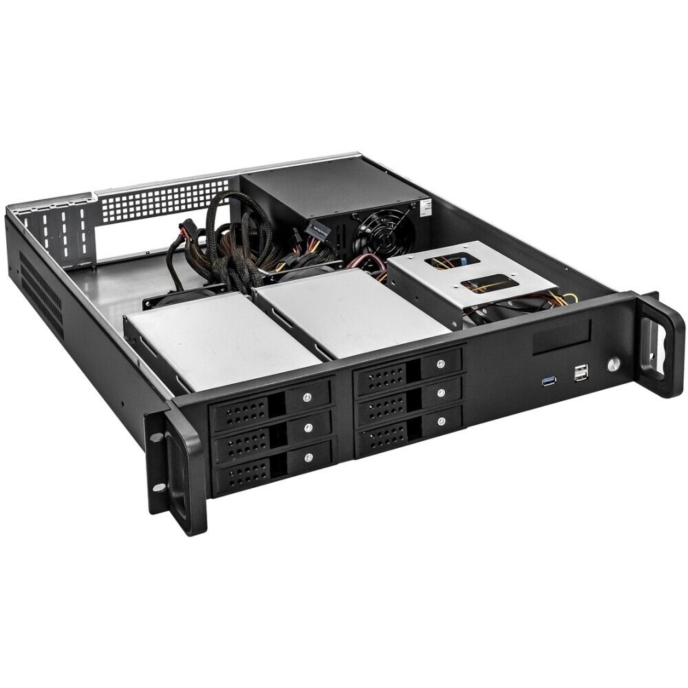 Серверный корпус ExeGate Pro 2U660-HS08 RM 19", высота 2U, глубина 660, БП 2U-500ADS, 8xHotSwap, US