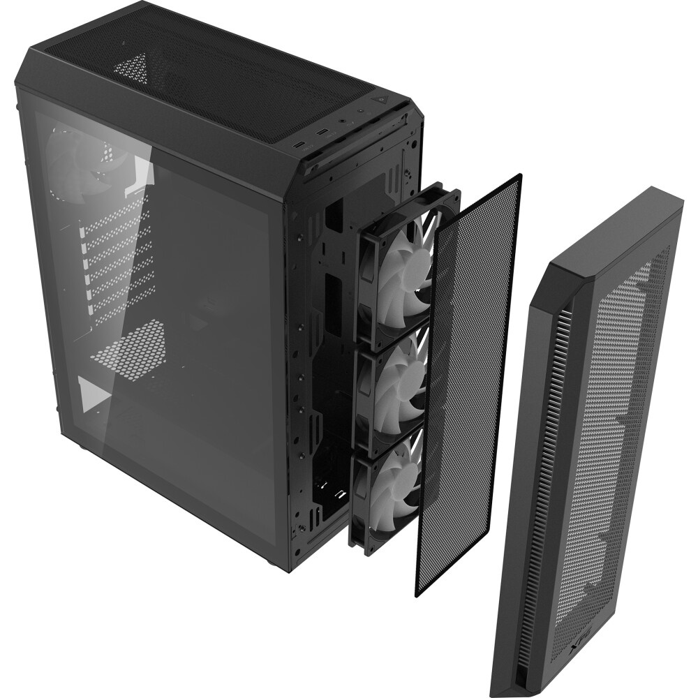 Компьютерный корпус XPG VALOR STORM BLACK (VALORSTORMMTWOF-BKCWW)