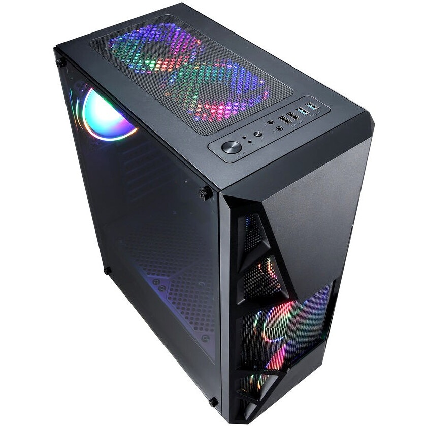 Компьютерный корпус Aerocool / Formula CL-3303B RGB черный без БП ATX 6x120mm 2xUSB2.0 1xUSB3.0 audi