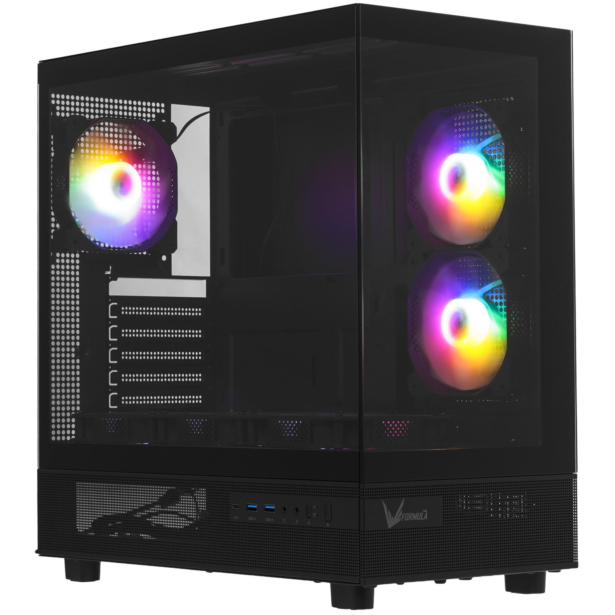 Компьютерный корпус AeroCool / Formula Crystal Z8 COSMIC черный без БП ATX 3x120mm 5x140mm 1xUSB2.0