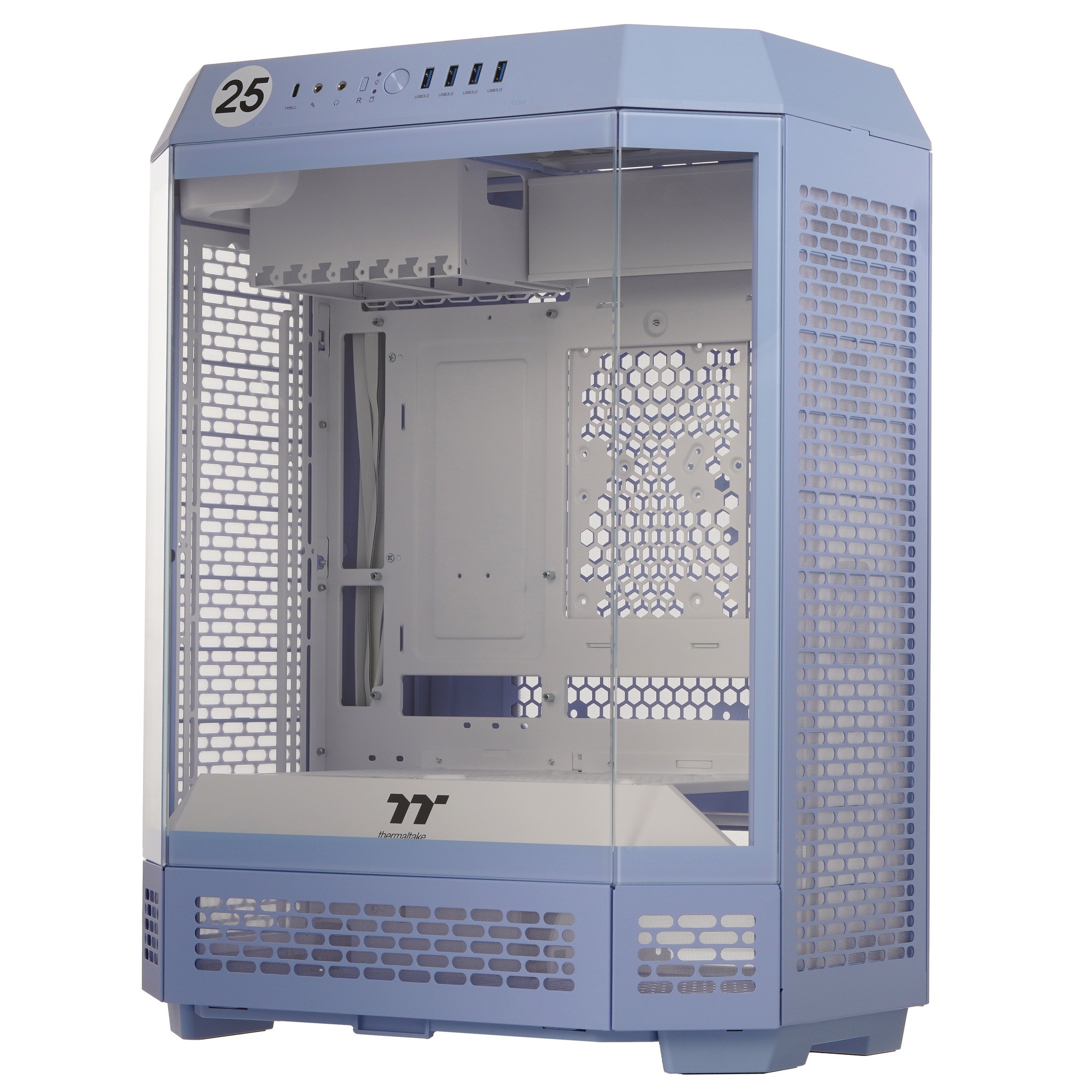 Корпус Thermaltake The Tower 600 Hydrangea голубой без БП ATX 13x120mm 9x140mm 4xUSB3.0 audio bott P