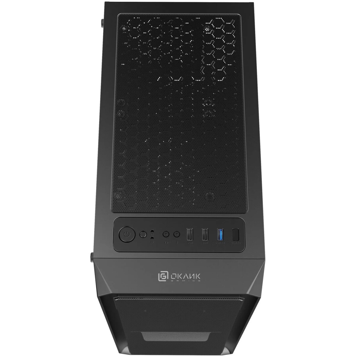 Корпус Оклик OCC-MD301 черный без БП ATX 6x120mm 2xUSB2.0 1xUSB3.0 audio bott PSU