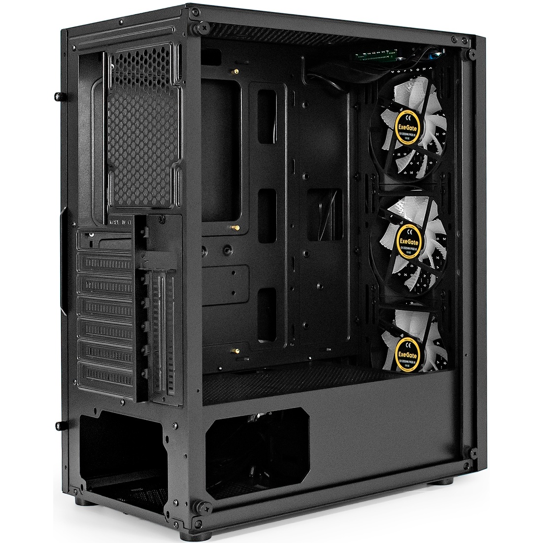 Корпус Miditower ExeGate EVO-8227-NPX500 (ATX, БП 500NPX с вент. 12см, 2*USB+1*USB3.0+HD Audio, черн