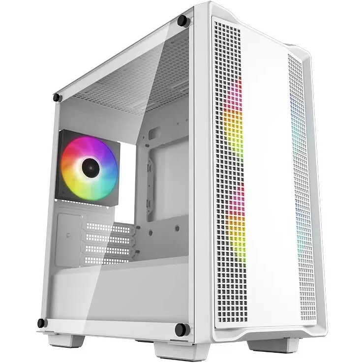Корпус компьютерный DeepCool CC360 WH ARGB (R-CC360-WHAPM3-G-1) (mATX, без БП, 2xUSB, с окном)