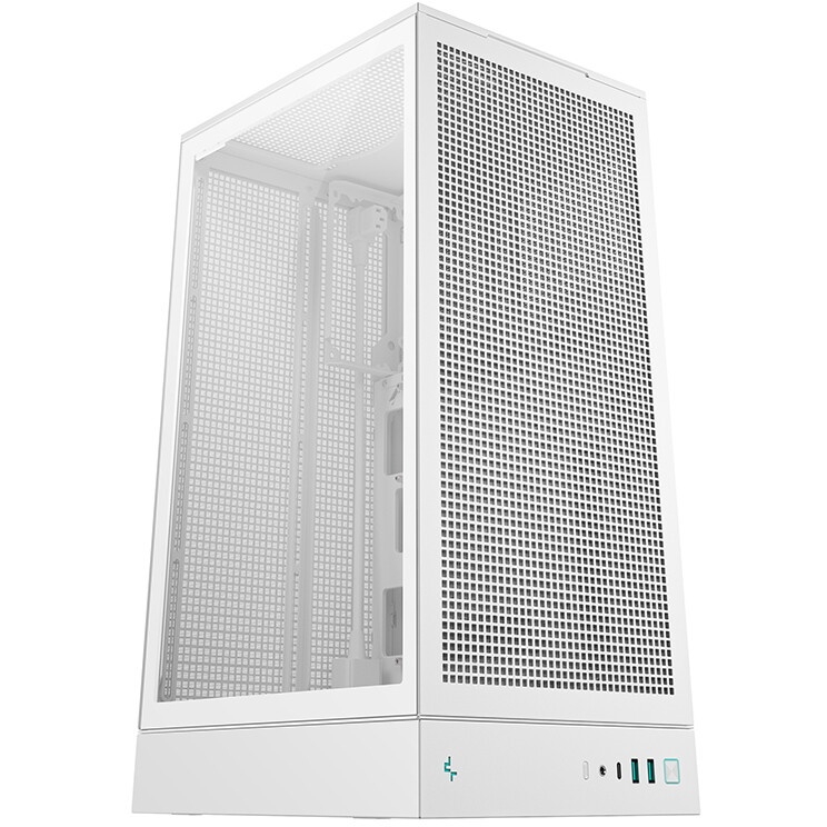 Корпус компьютерный DeepCool CC360 WH ARGB (R-CC360-WHAPM3-G-1) (mATX, без БП, 2xUSB, с окном)
