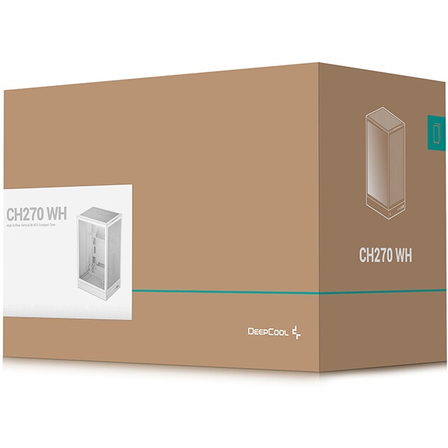 Корпус компьютерный DeepCool CC360 WH ARGB (R-CC360-WHAPM3-G-1) (mATX, без БП, 2xUSB, с окном)