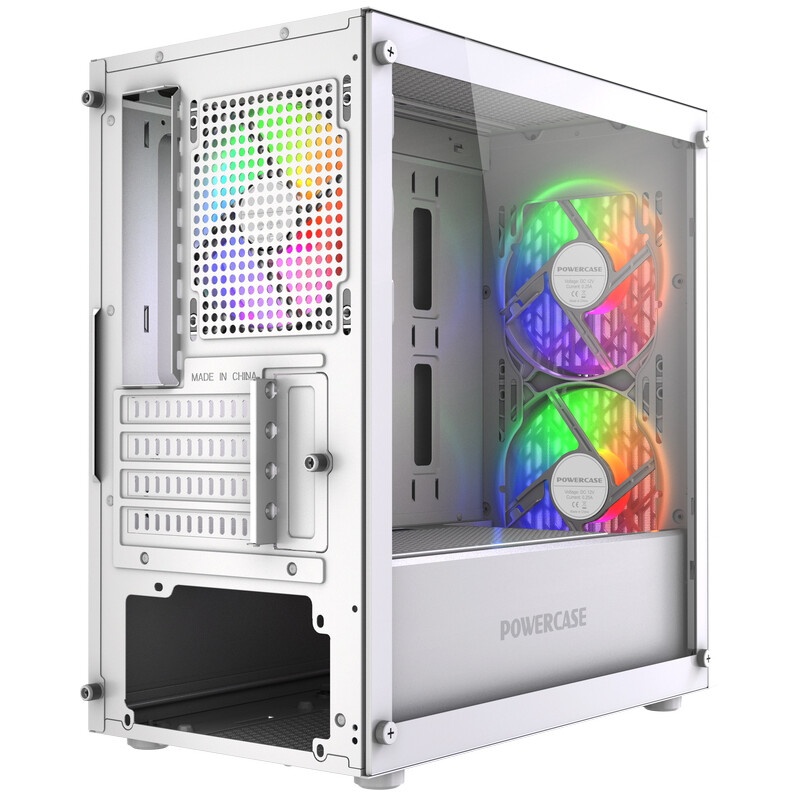 Корпус компьютерный DeepCool CC360 WH ARGB (R-CC360-WHAPM3-G-1) (mATX, без БП, 2xUSB, с окном)