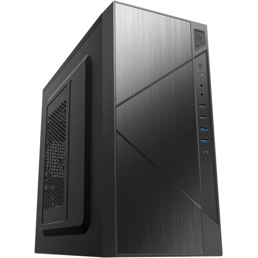 Компьютерный корпус с блоком питания 450Вт. Case Forza mATX case, black, w/PSU 450W 12cm, w/2xUSB2.0
