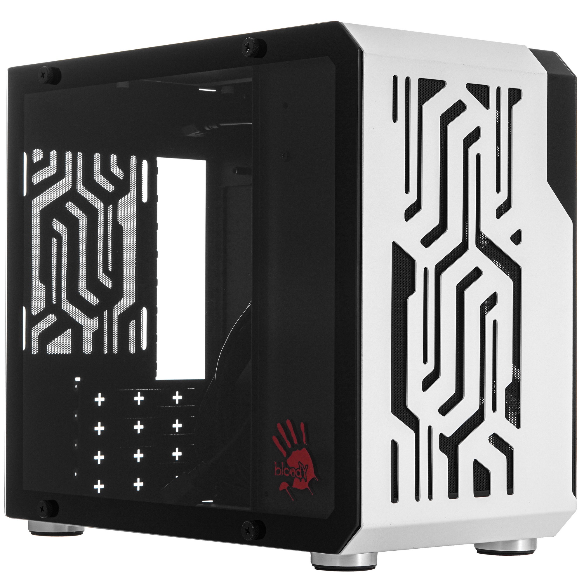 Компьютерный корпус Bloody BD-CC110 белый без БП mATX 5x120mm 2xUSB3.0 audio
