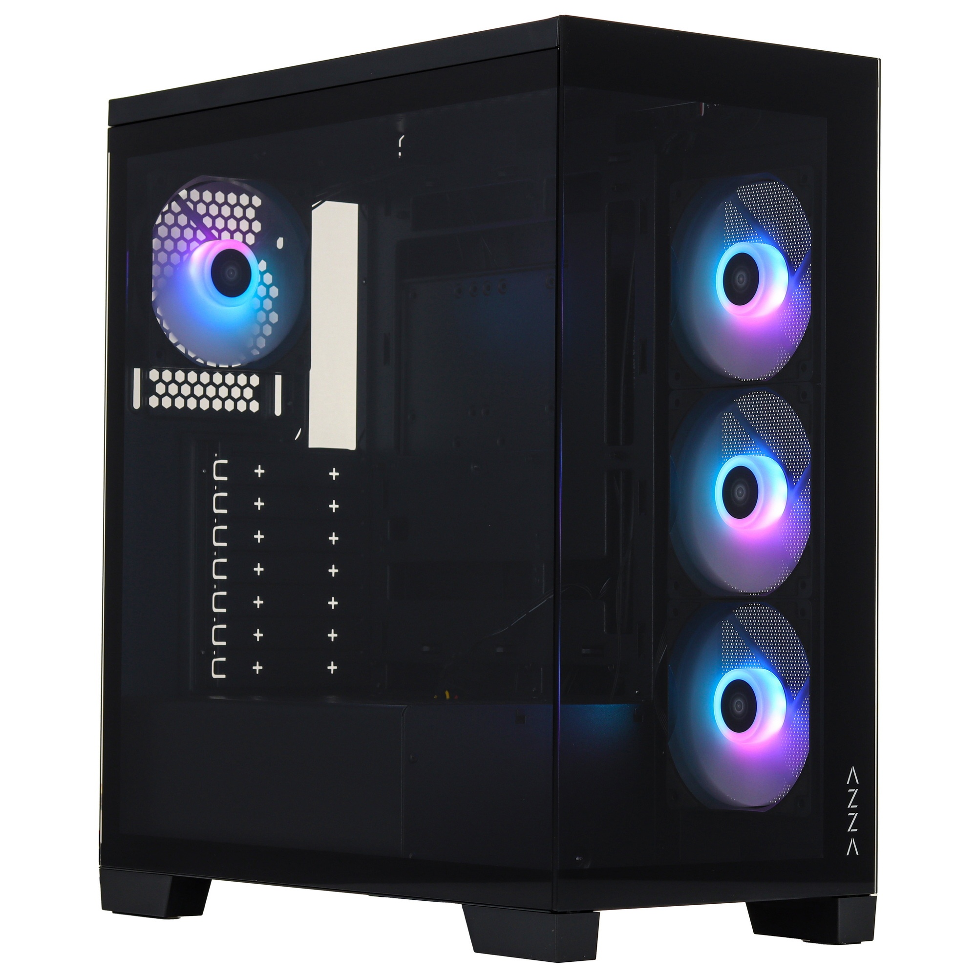 Компьютерный корпус Azza COVE черный без БП ATX 6x120mm 2x140mm 1xUSB2.0 1xUSB3.0 audio bott PSU