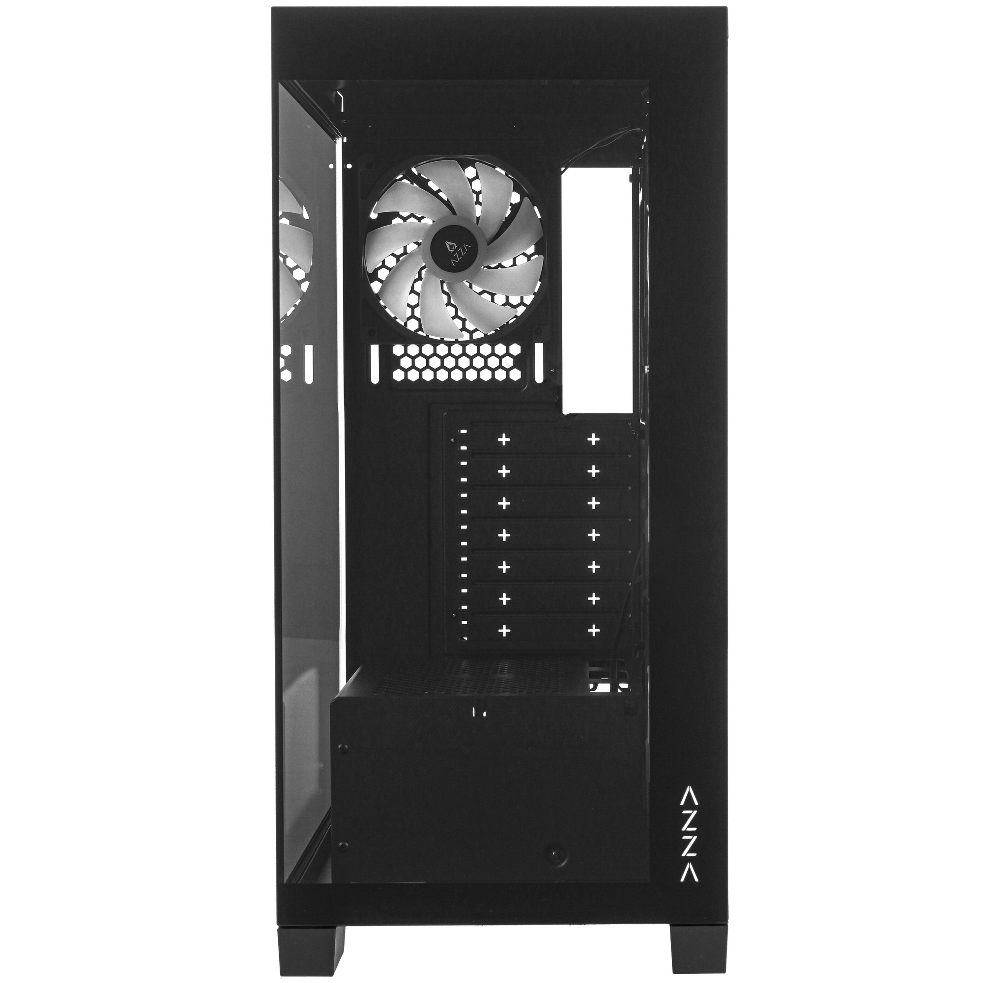 Компьютерный корпус Azza COVE черный без БП ATX 6x120mm 2x140mm 1xUSB2.0 1xUSB3.0 audio bott PSU