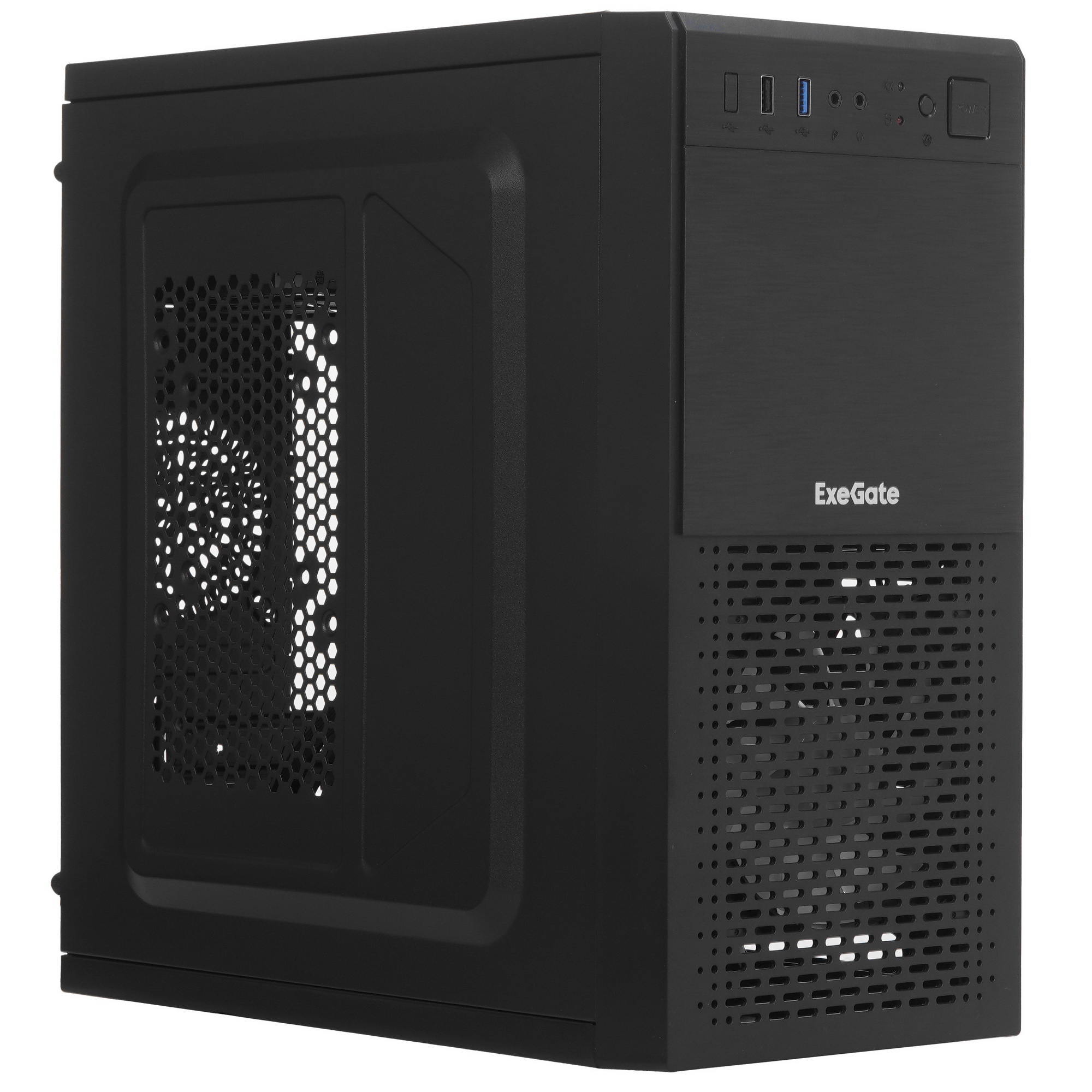 Компьютерный корпус Minitower ExeGate mEVO-7807-NPX600 (mATX, БП 600NPX 12см, 1*USB+1*USB3.0, черный