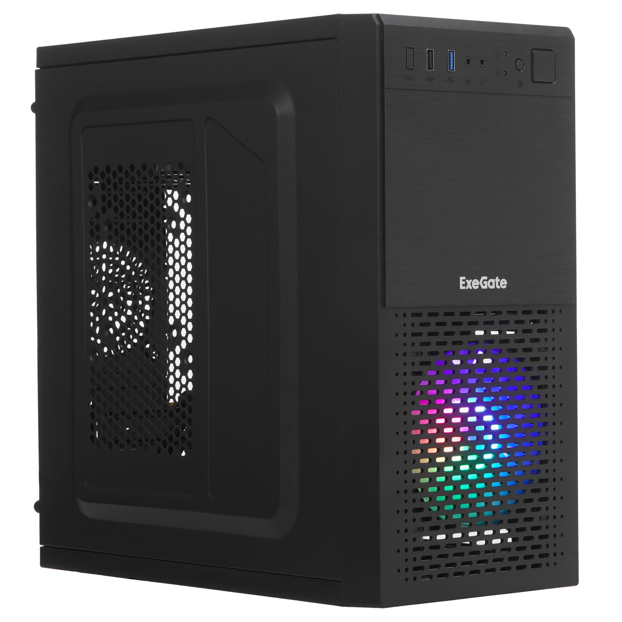 Компьютерный корпус Minitower ExeGate mEVO-7807-NPX600 (mATX, БП 600NPX 12см, 1*USB+1*USB3.0, черный