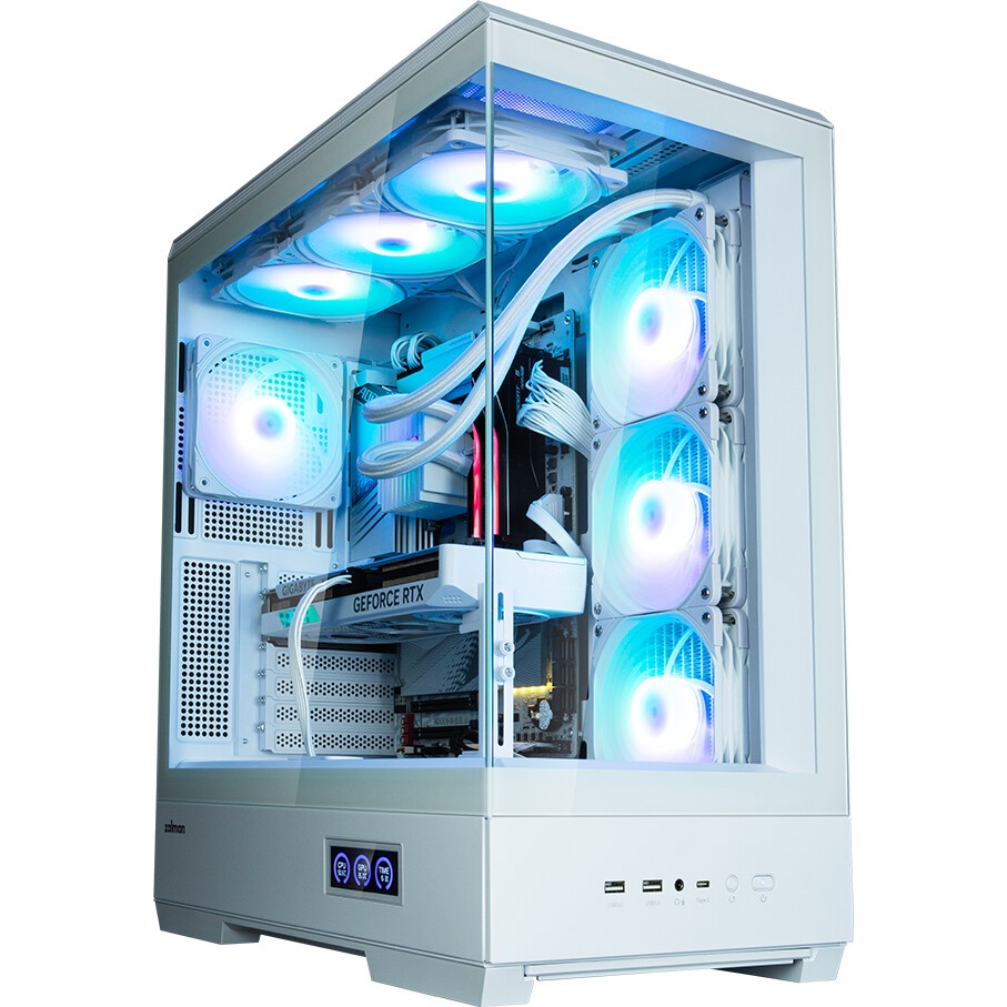 Компьютерный корпус ZALMAN P50 DS, ATX, WHITE, WINDOW, 2x3.5", 3x2.5", 1xUSB TYPE-C, 2xUSB3.0, SIDE