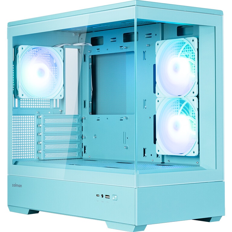Корпус Thermaltake The Tower 100 Turquoise черный без БП miniITX 1x120mm 3x140mm 2xUSB3.0 audio bott