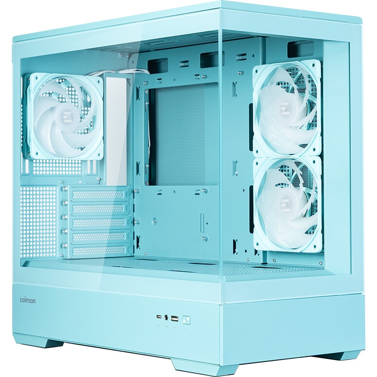 Корпус Thermaltake The Tower 100 Turquoise черный без БП miniITX 1x120mm 3x140mm 2xUSB3.0 audio bott