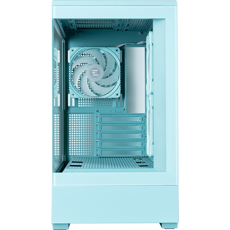 Корпус Thermaltake The Tower 100 Turquoise черный без БП miniITX 1x120mm 3x140mm 2xUSB3.0 audio bott