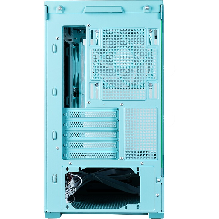 Корпус Thermaltake The Tower 100 Turquoise черный без БП miniITX 1x120mm 3x140mm 2xUSB3.0 audio bott
