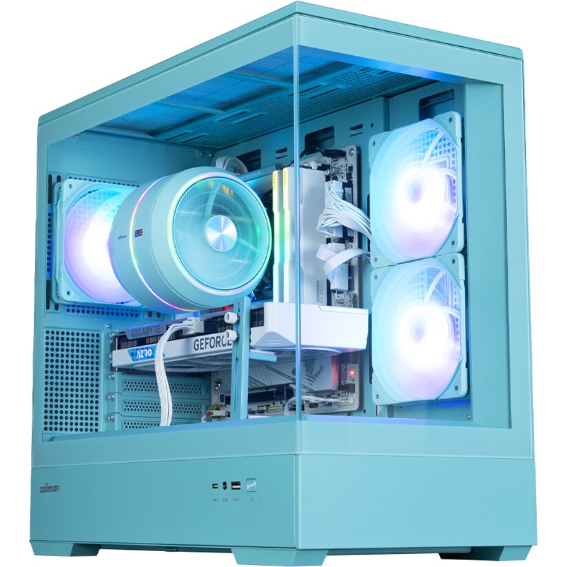 Корпус Thermaltake The Tower 100 Turquoise черный без БП miniITX 1x120mm 3x140mm 2xUSB3.0 audio bott