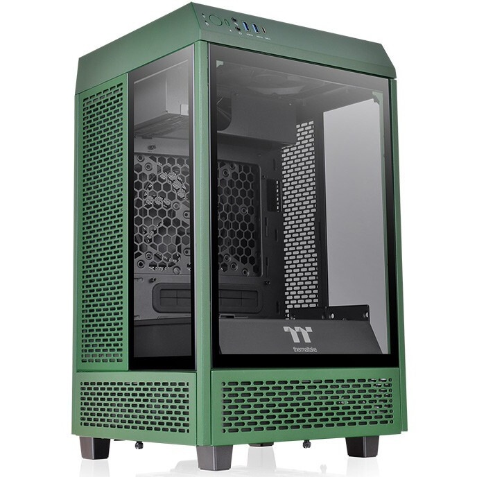 Корпус Thermaltake The Tower 100 Turquoise черный без БП miniITX 1x120mm 3x140mm 2xUSB3.0 audio bott