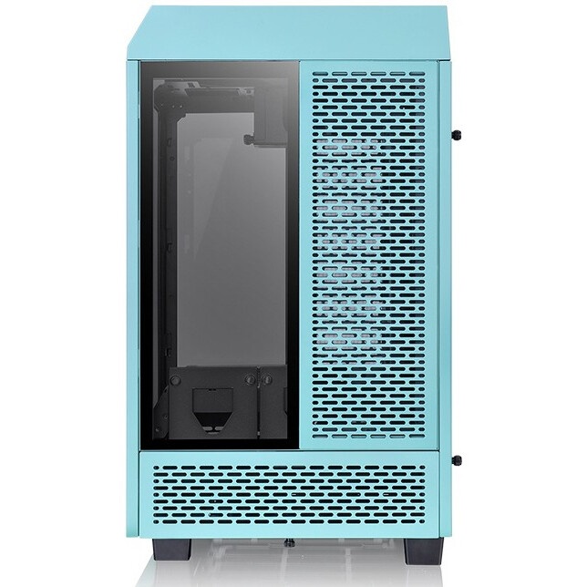 Корпус Thermaltake The Tower 100 Turquoise черный без БП miniITX 1x120mm 3x140mm 2xUSB3.0 audio bott