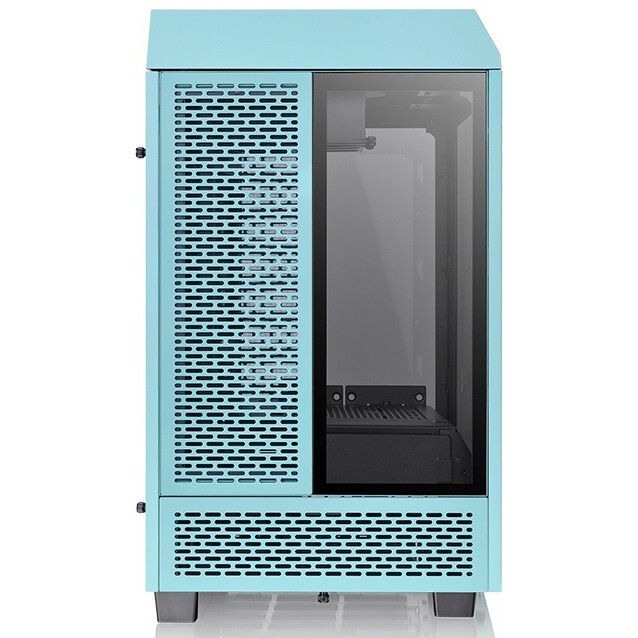 Корпус Thermaltake The Tower 100 Turquoise черный без БП miniITX 1x120mm 3x140mm 2xUSB3.0 audio bott