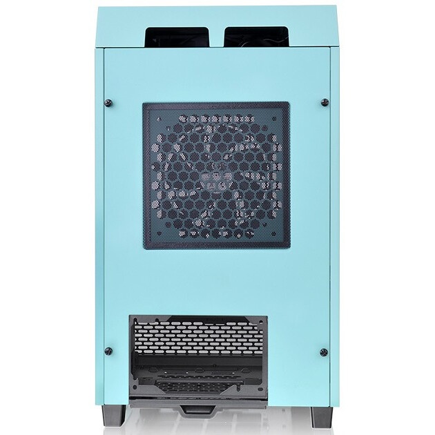 Корпус Thermaltake The Tower 100 Turquoise черный без БП miniITX 1x120mm 3x140mm 2xUSB3.0 audio bott
