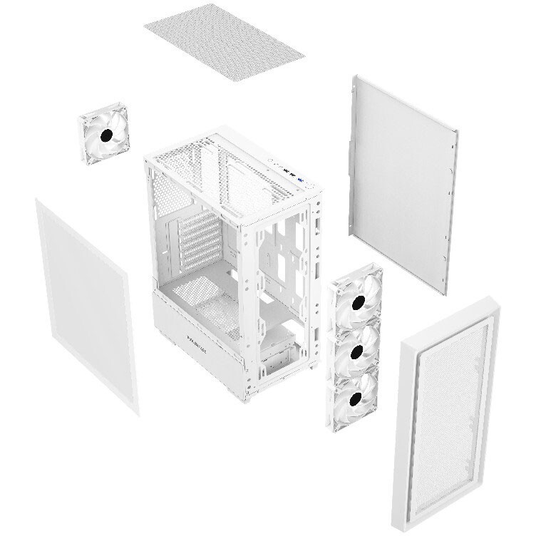 Компьютерный корпус Gigabyte C102W GB-C102GI белый без БП M-ATX 5x120mm 4x140mm 2xUSB3.0 audio bott