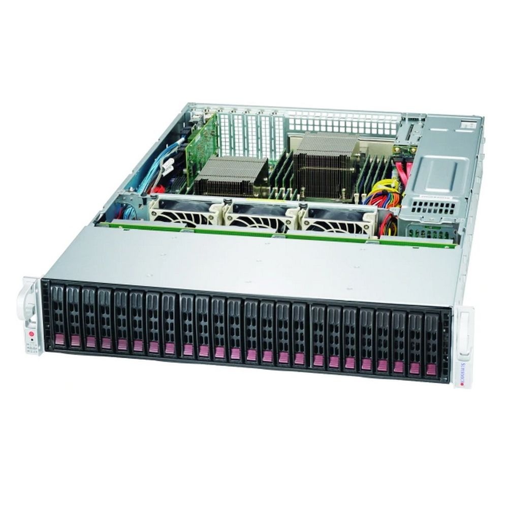 Корпус SuperMicro CSE-216BAC4-R1K23LPB 2U, LP, 20x 2.5-inch SAS3/SATA3 HDD/SSD and 4x NVMe/SAS3/SATA