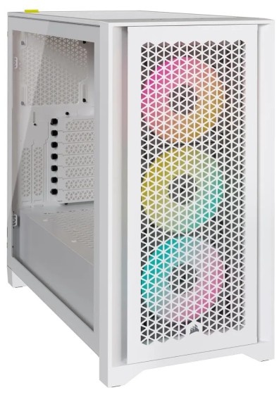 Корпус без блока питания Corsair iCUE 4000D RGB Airflow, Midi-Tower, TG, 3x120mm RGB, 1xUSB-A 3.2, 1