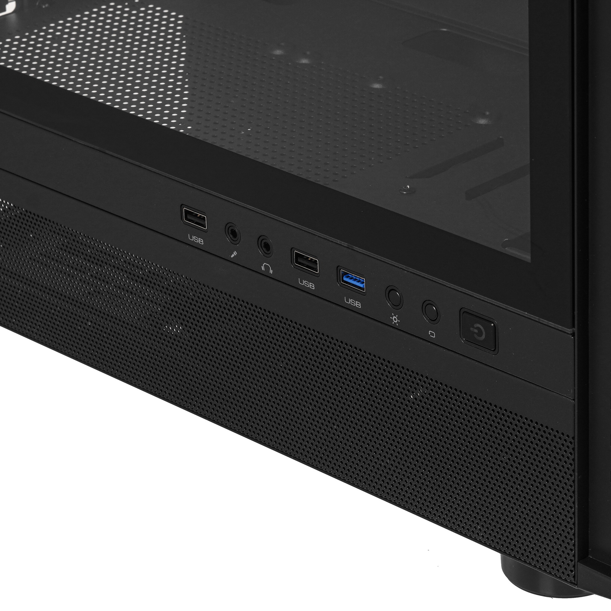 Компьютерный корпус PcCooler ME200 MESH BK черный без БП ATX 2xUSB3.0 audio bott PSU