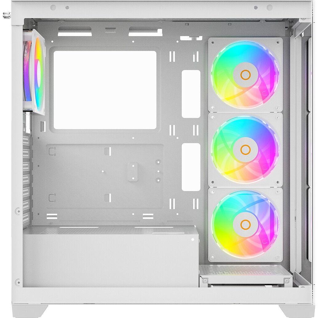 Корпус  Ocypus Iota C70 WH ARGB ATX / win / white / 6 ARGB fans / no PSU / Tempered Glass