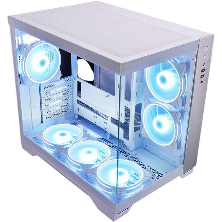 Корпус  Ocypus Iota C70 WH ARGB ATX / win / white / 6 ARGB fans / no PSU / Tempered Glass
