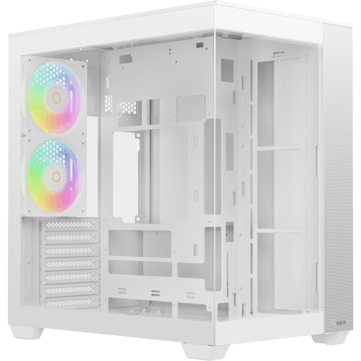 Корпус  Ocypus Iota C70 WH ARGB ATX / win / white / 6 ARGB fans / no PSU / Tempered Glass