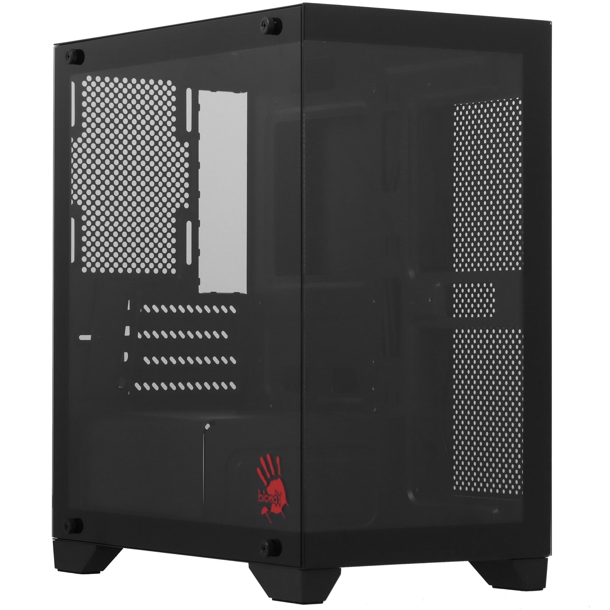 Компьютерный корпус Bloody BD-CC103 черный без БП mATX 7x120mm 1xUSB2.0 1xUSB3.0 audio bott PSU