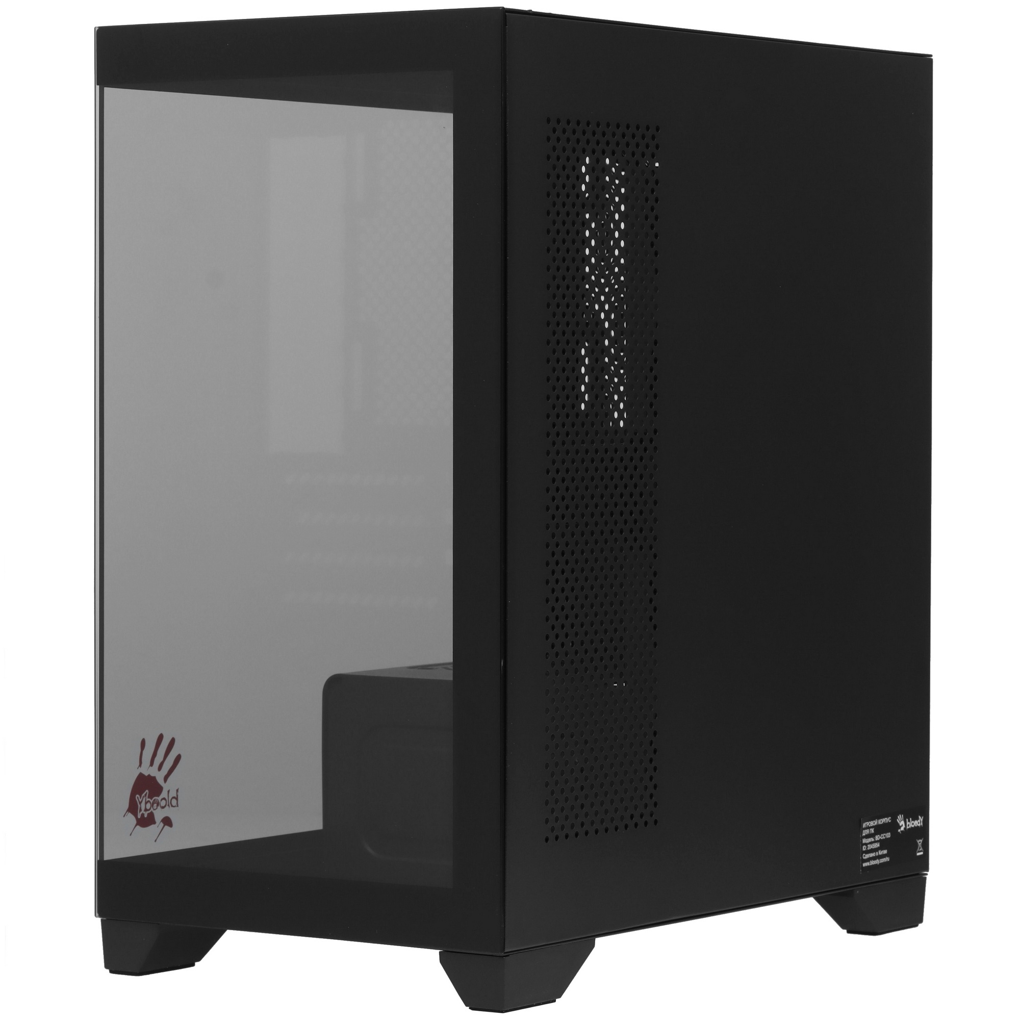 Компьютерный корпус Bloody BD-CC103 черный без БП mATX 7x120mm 1xUSB2.0 1xUSB3.0 audio bott PSU