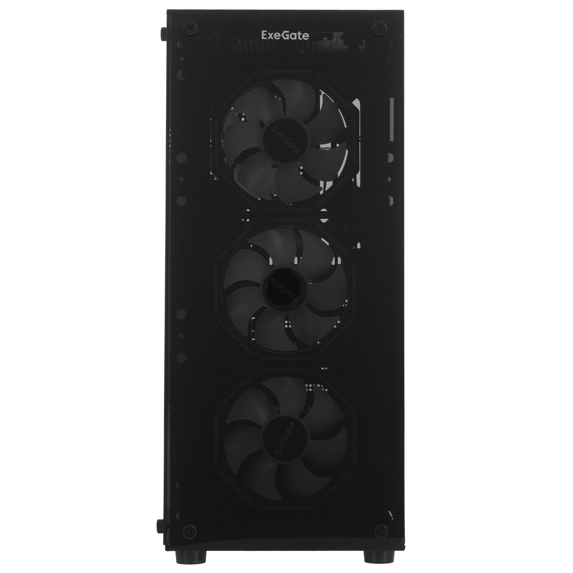 Компьютерный корпус Miditower ExeGate i3 BASE-EVO800 (ATX, БП EVO800RGB с вент. 12 см, с окном, 1*US