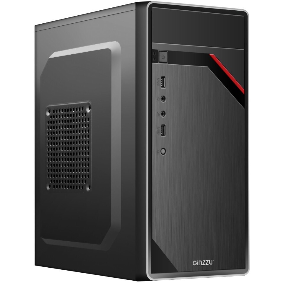 Компьютерный корпус Ginzzu D180 2*USB 2.0,AU w/o PSU