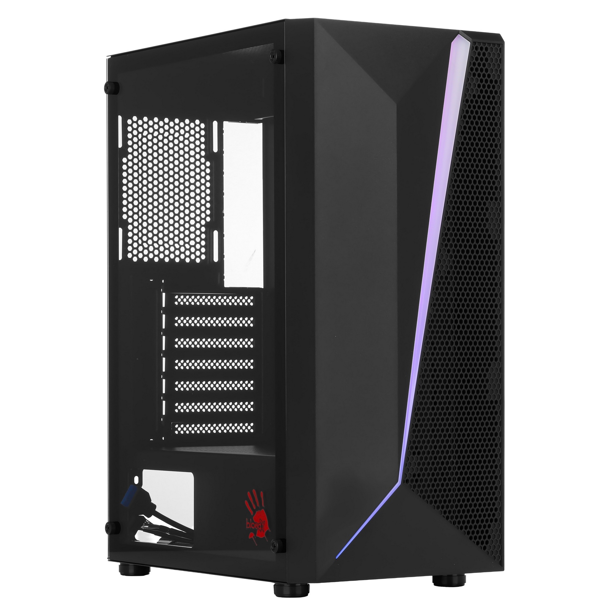 Корпус Bloody BD-CC106 черный без БП ATX 8x120mm 1xUSB2.0 1xUSB3.0 audio bott PSU