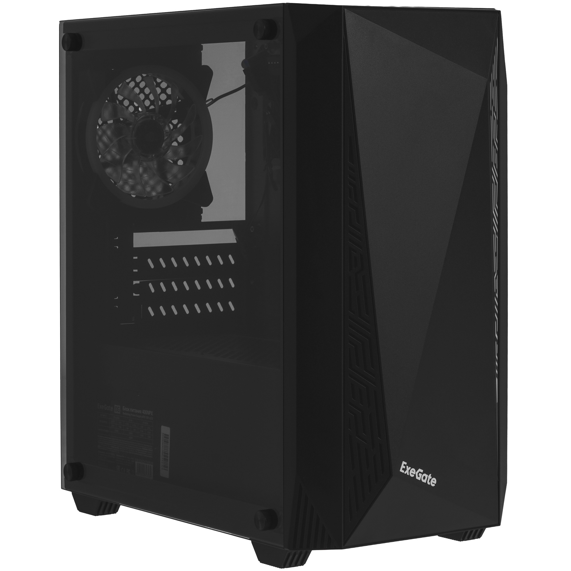 Компьютерный корпус Minitower ExeGate Mistery R2-NPX400 (mATX, БП 400NPX с вент. 12 см, 2*USB+1*USB3