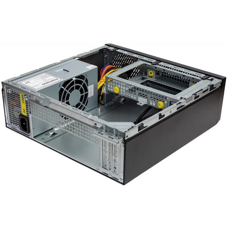 Компьютерный корпус с блоком питания 250Вт. Сase Foxline mITX 250W TFX, 2xUSB3.0, Black/Black Trim,