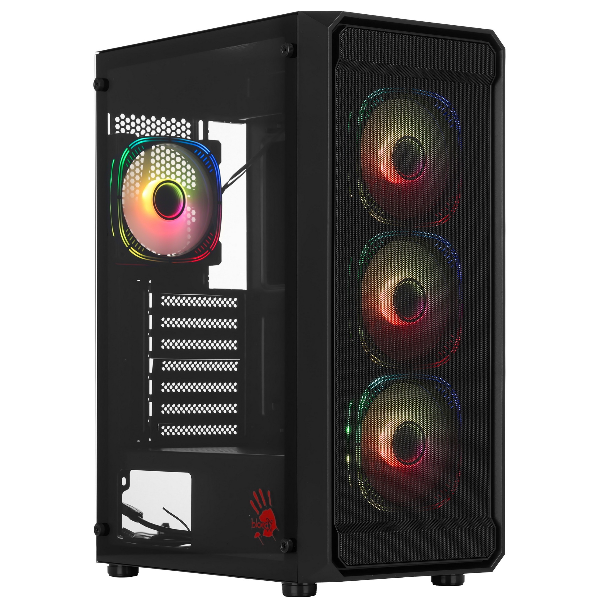 Корпус Bloody BD-CC114F черный без БП ATX 4x120mm 1xUSB2.0 1xUSB3.0 audio bott PSU