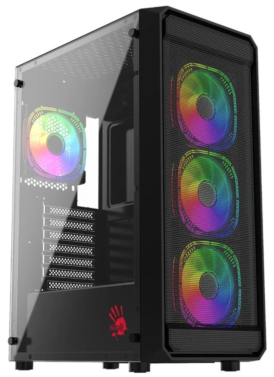 Корпус Bloody BD-CC114F черный без БП ATX 4x120mm 1xUSB2.0 1xUSB3.0 audio bott PSU