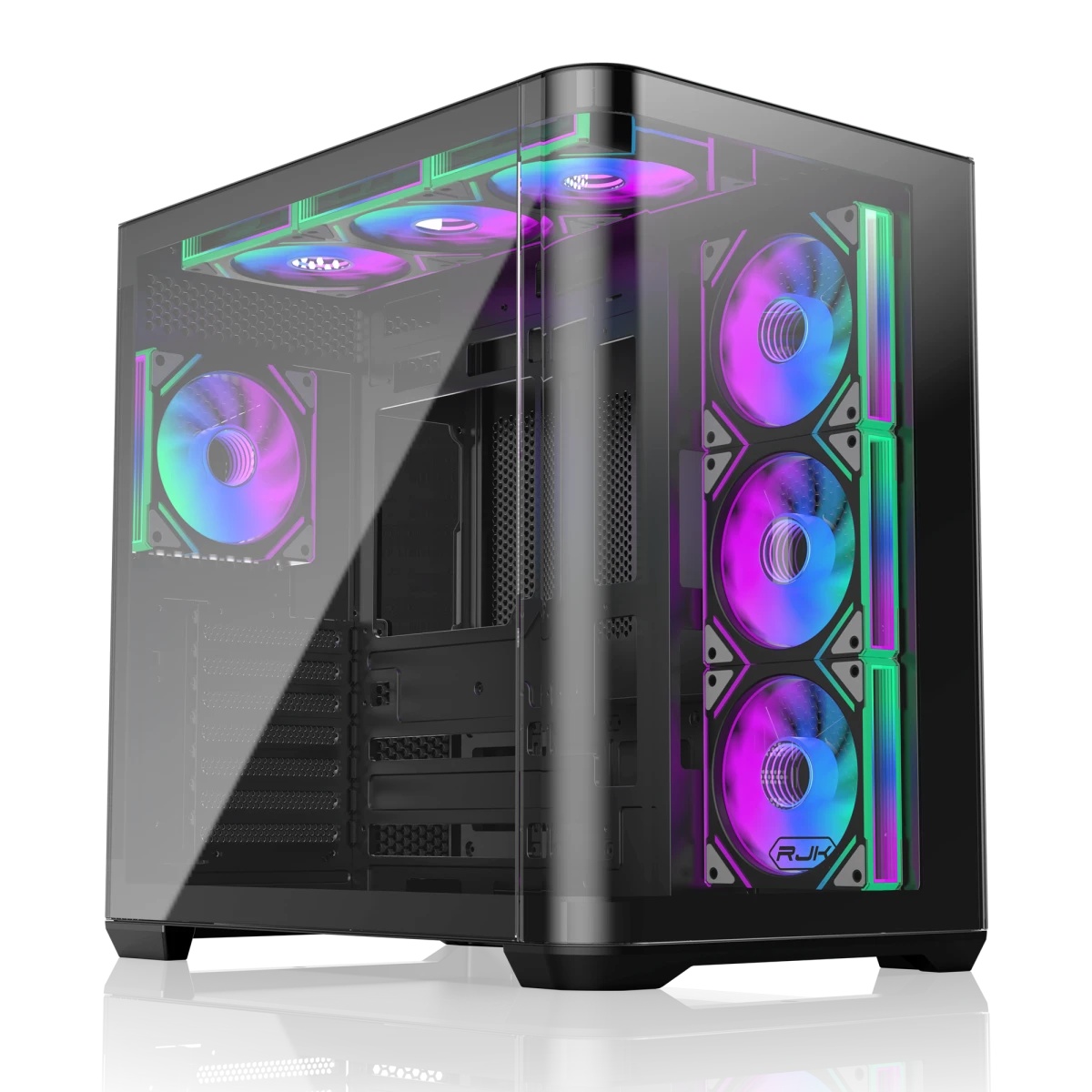 Корпус без блока питания/ Case Raijintek ATREUS BT7, Midi-Tower, TG, 7x120mm ARGB, 2xUSB-A 3.0 + 1xU