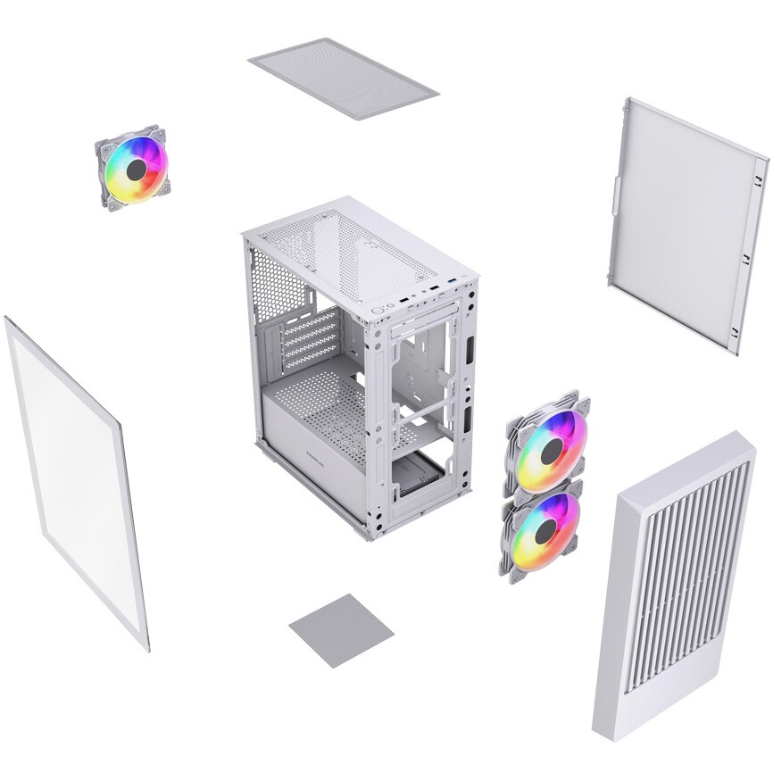Корпус Оклик OCC-MN302F белый без БП mATX 1xUSB2.0 1xUSB3.0 audio