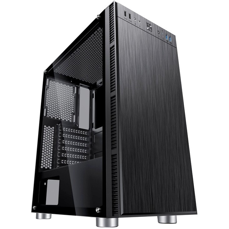 Компьютерный корпус Accord JP-X черный без БП ATX 2xUSB2.0 1xUSB3.0 bott PSU