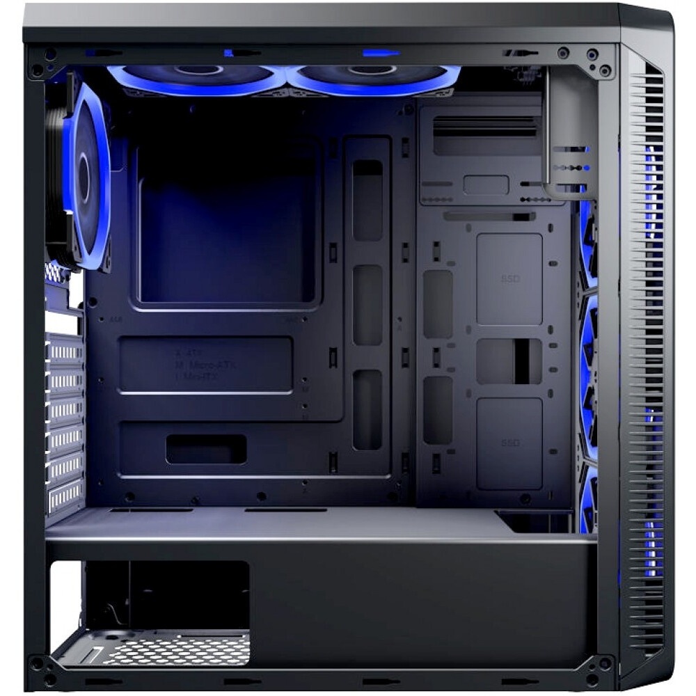Компьютерный корпус Accord JP-X черный без БП ATX 2xUSB2.0 1xUSB3.0 bott PSU