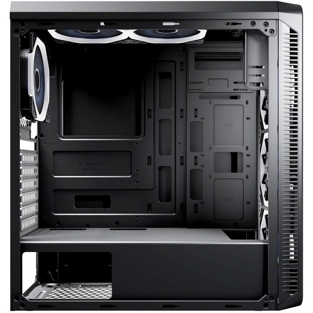 Компьютерный корпус Accord JP-X черный без БП ATX 2xUSB2.0 1xUSB3.0 bott PSU