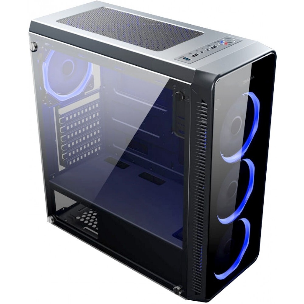 Компьютерный корпус Accord JP-X черный без БП ATX 2xUSB2.0 1xUSB3.0 bott PSU